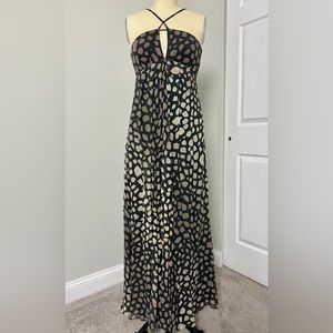 Club Monaco halter print maxi dress